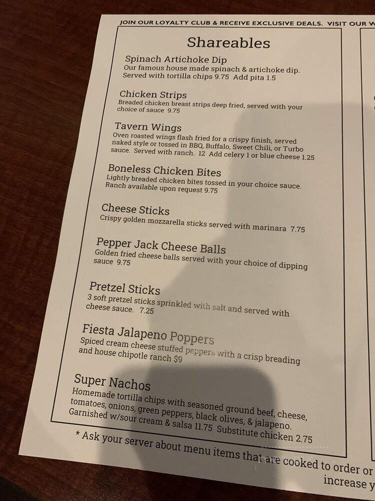 Dooley's Tavern - Shelby charter Township, MI menu_pic