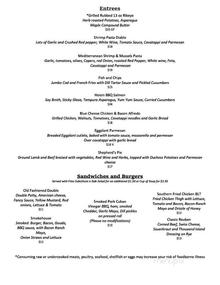 Ligonier Tavern and Table - Ligonier, PA menu_pic