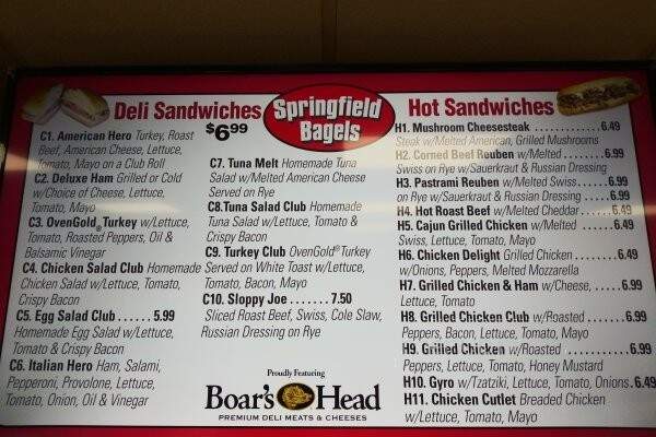 Springfield Bagels - Springfield Township, NJ menu_pic
