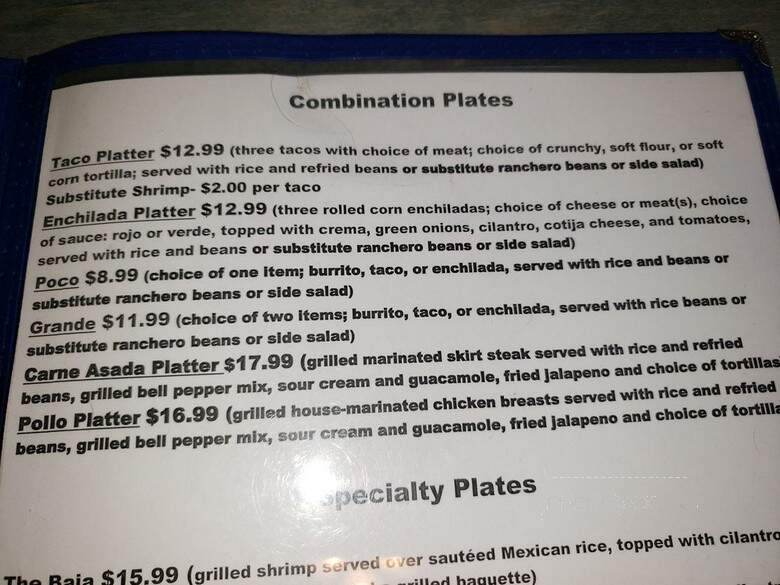 Chanclas Cantina - Las Vegas, NV menu_pic