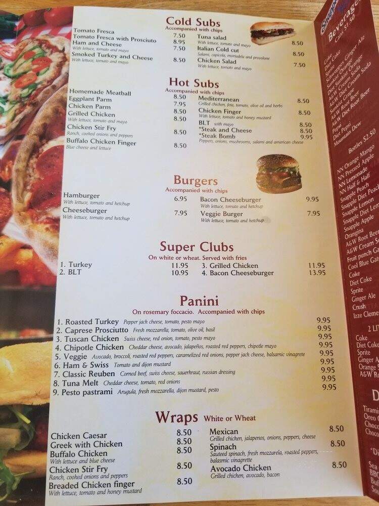 Lisa's family pizzeria - Belmont, MA menu_pic