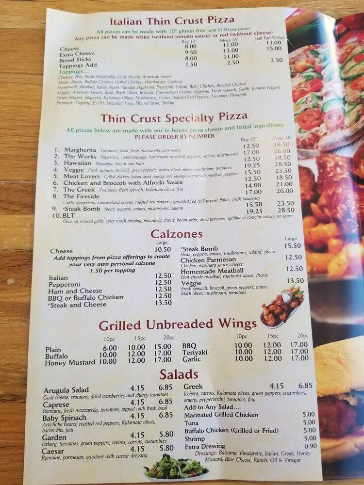 Lisa's family pizzeria - Belmont, MA menu_pic