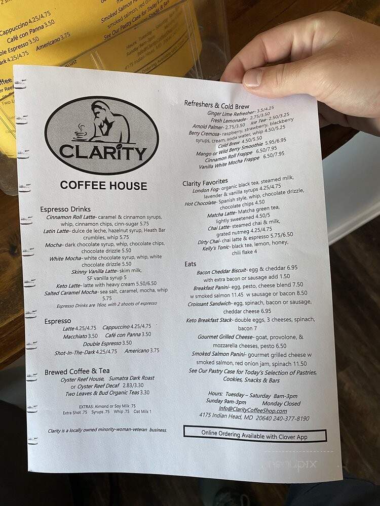 Clarity Coffee House - Indian Head, MD