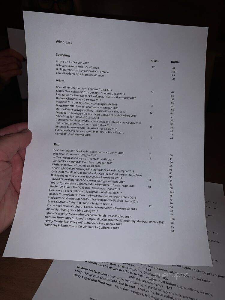 Pearl District Sherman Oaks - Los Angeles, CA menu_pic