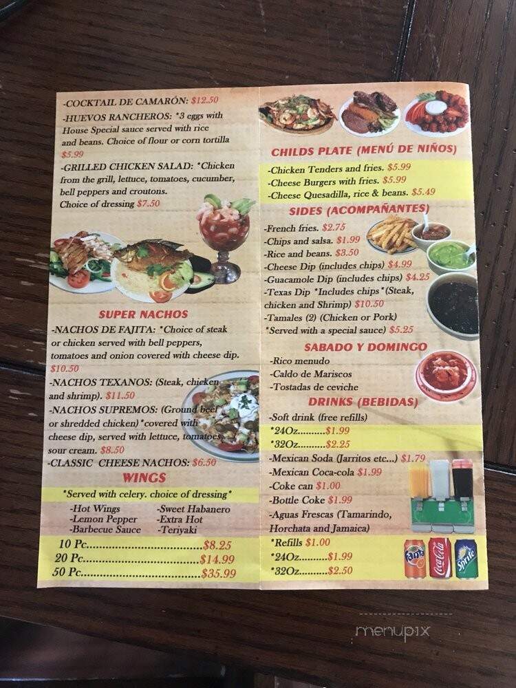 Salsas - Cartersville, GA menu_pic