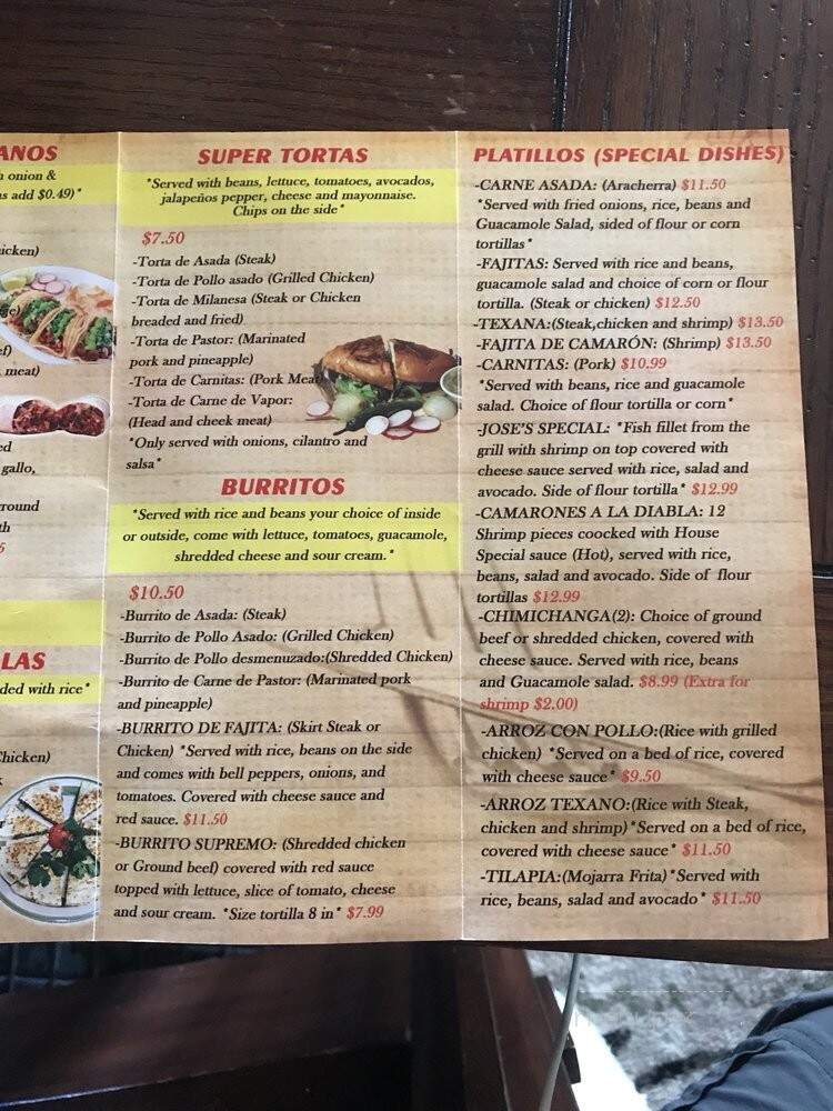 Salsas - Cartersville, GA menu_pic