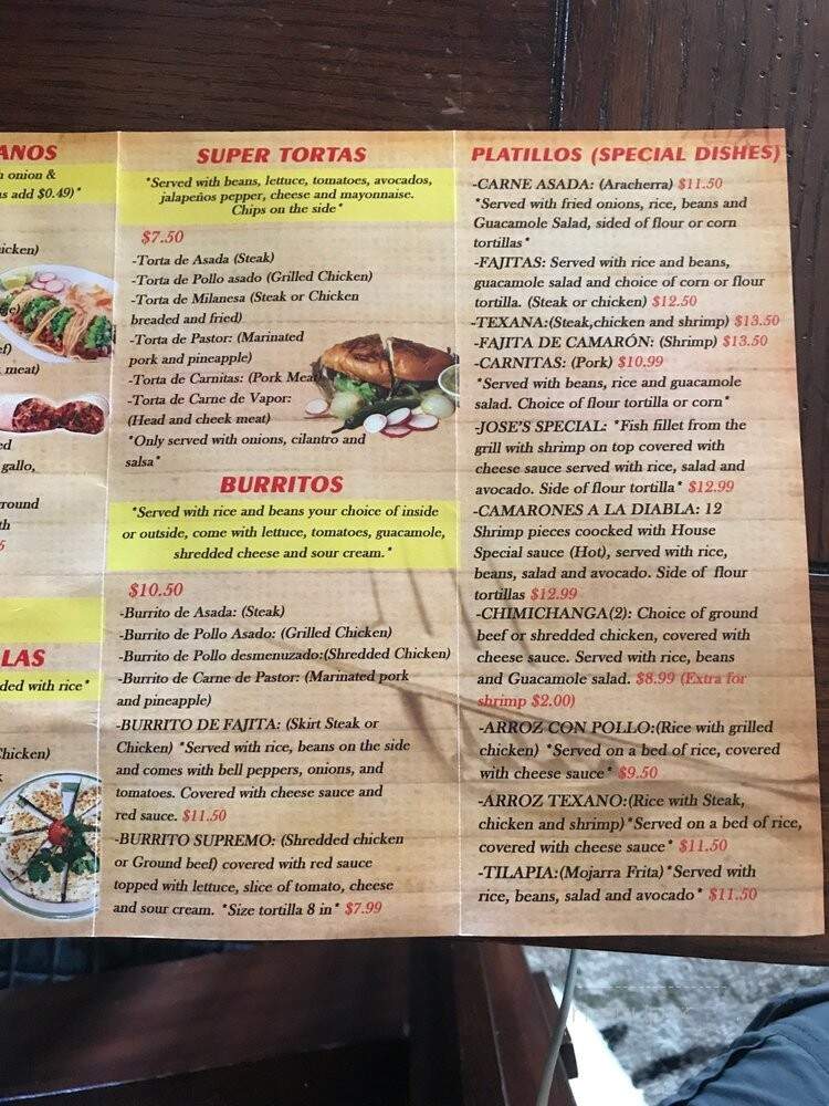 Salsas - Cartersville, GA menu_pic