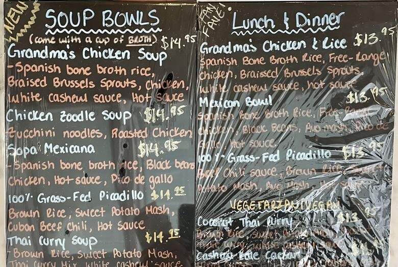 Springbone Kitchen - New York, NY menu_pic