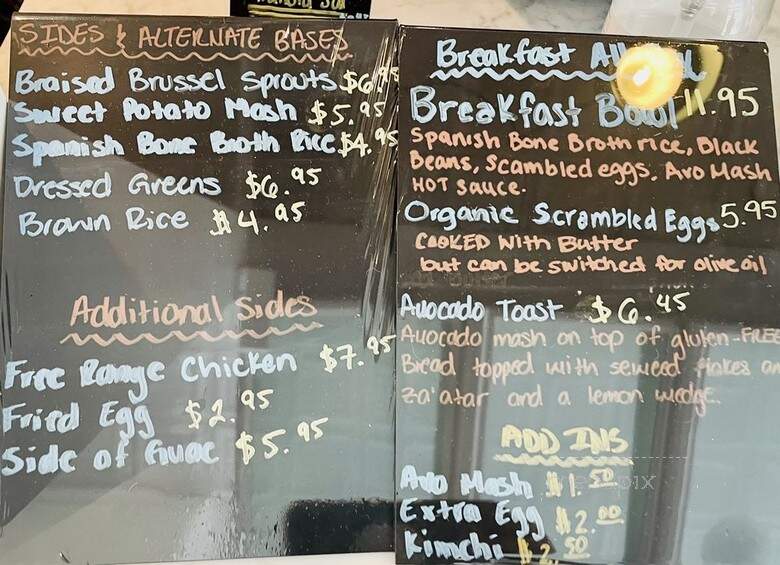 Springbone Kitchen - New York, NY menu_pic