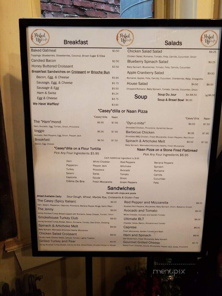Perked Up Cafe - Charleroi, PA menu_pic