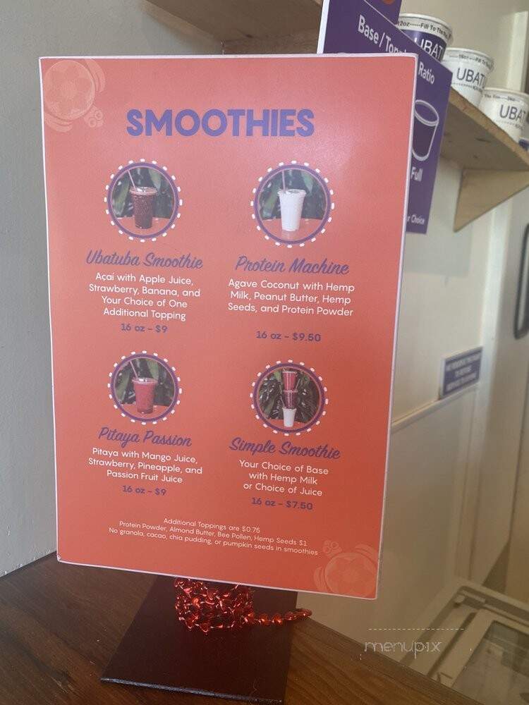 Ubatuba - Woodland Hills, CA menu_pic