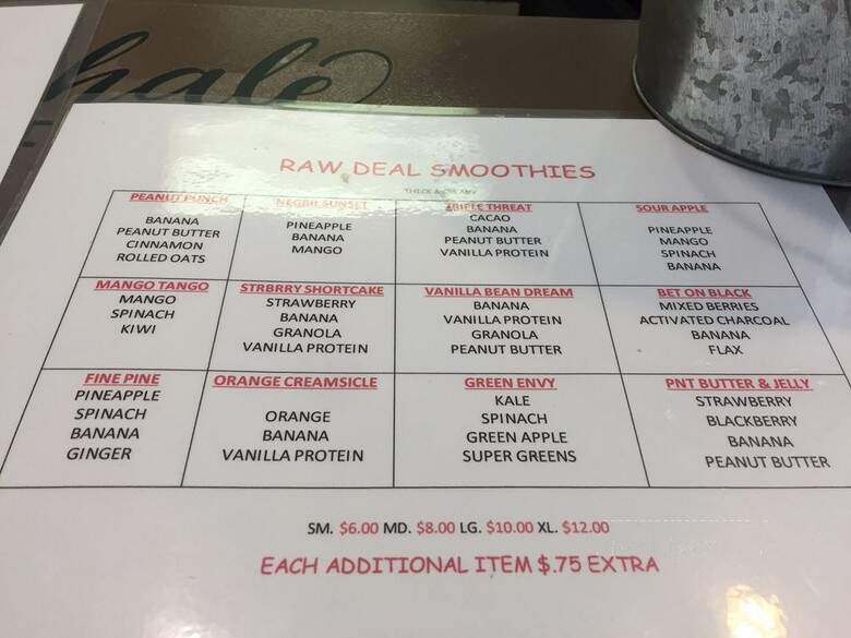 The Raw Deal Juice Bar - Waterbury, CT menu_pic