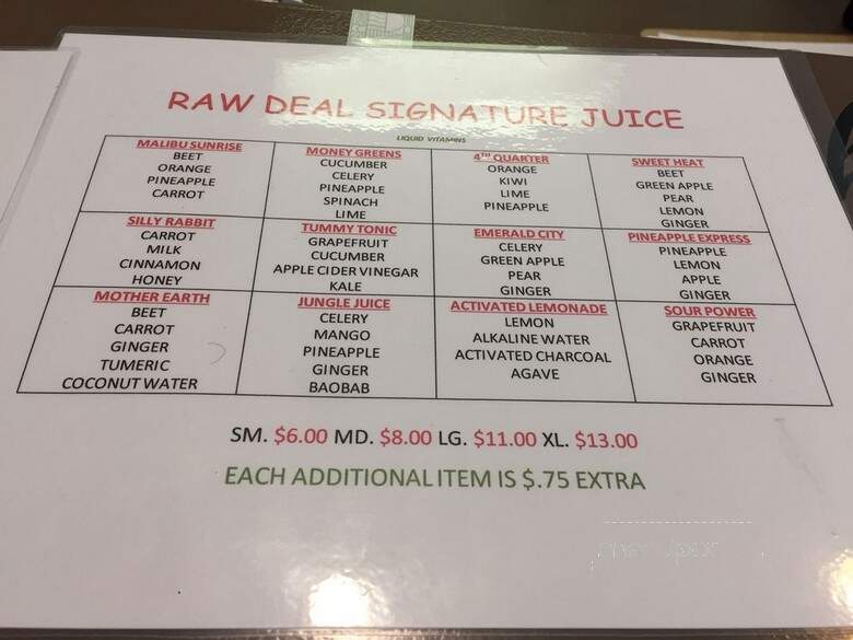 The Raw Deal Juice Bar - Waterbury, CT