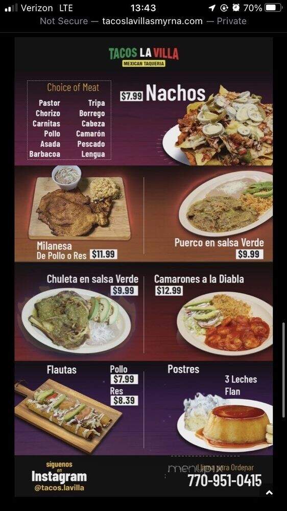 Tacos La Villa 2 - Kennesaw, GA