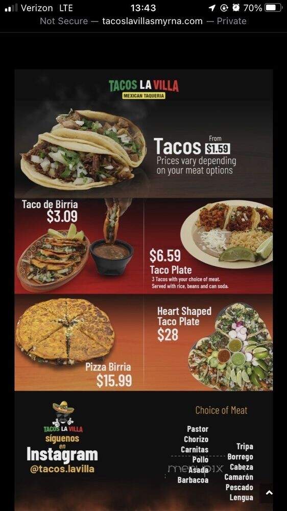 Tacos La Villa 2 - Kennesaw, GA