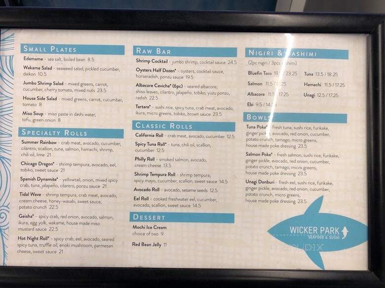 Wicker Park Seafood and Sushi - Chicago, IL menu_pic