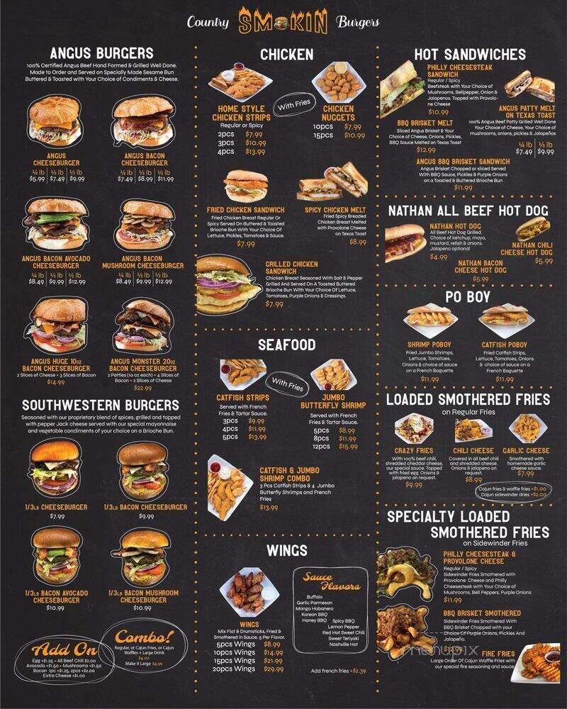 Country Smokin Burgers - Humble, TX menu_pic