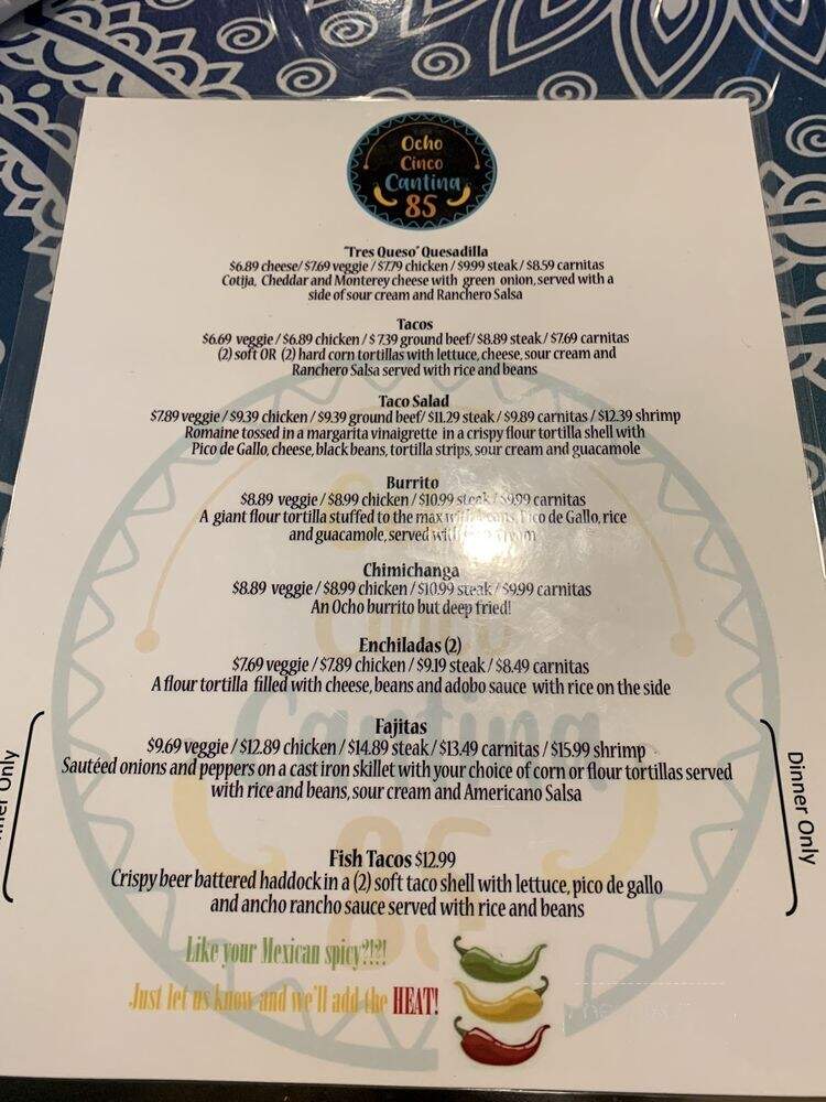 Ocho Cinco Cantina - Warrensburg, NY