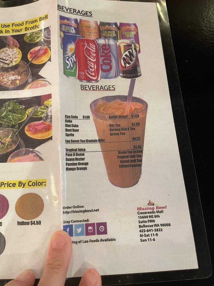 Blazing Bowl - Bellevue, WA menu_pic