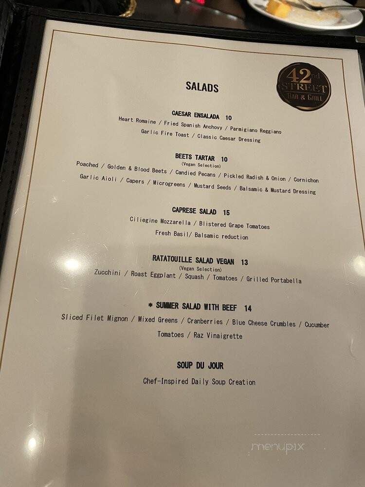 42ndStreet Bar and Grill - Myrtle Beach, SC menu_pic