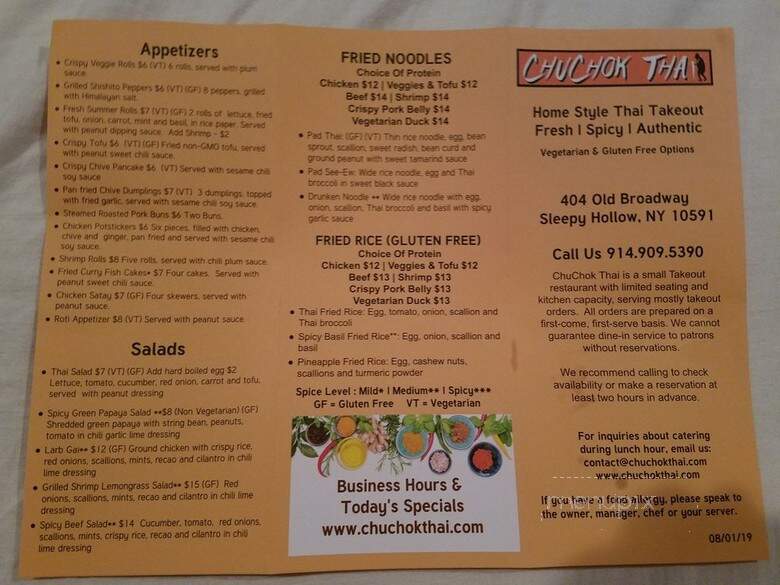Chuchok Thai Restaurant - Sleepy Hollow, NY