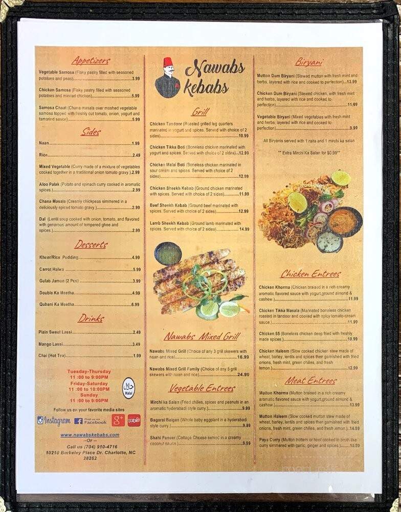 Nawabs Kebabs - Charlotte, NC