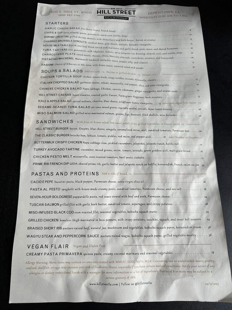 Hill Street Bar & Restaurant - Los Angeles, CA