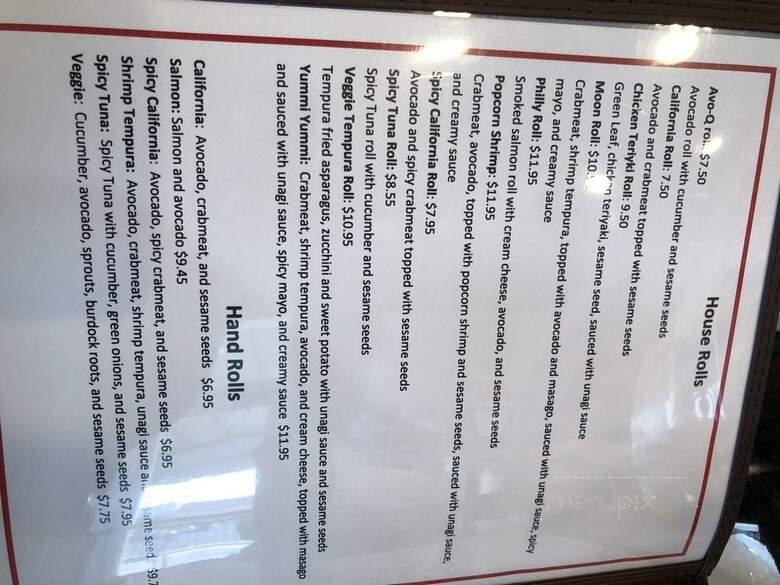 Soho Sushi Express - Rancho Cordova, CA menu_pic