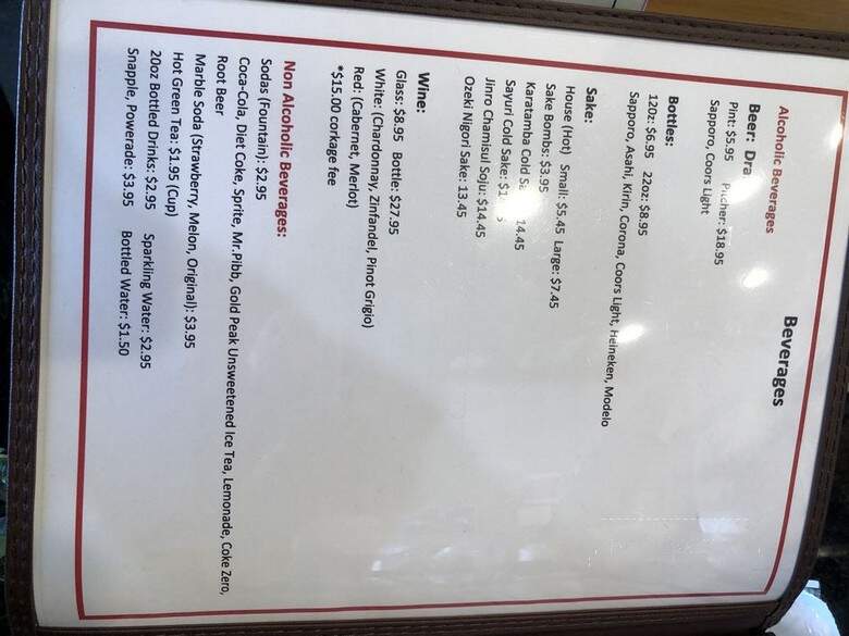 Soho Sushi Express - Rancho Cordova, CA menu_pic
