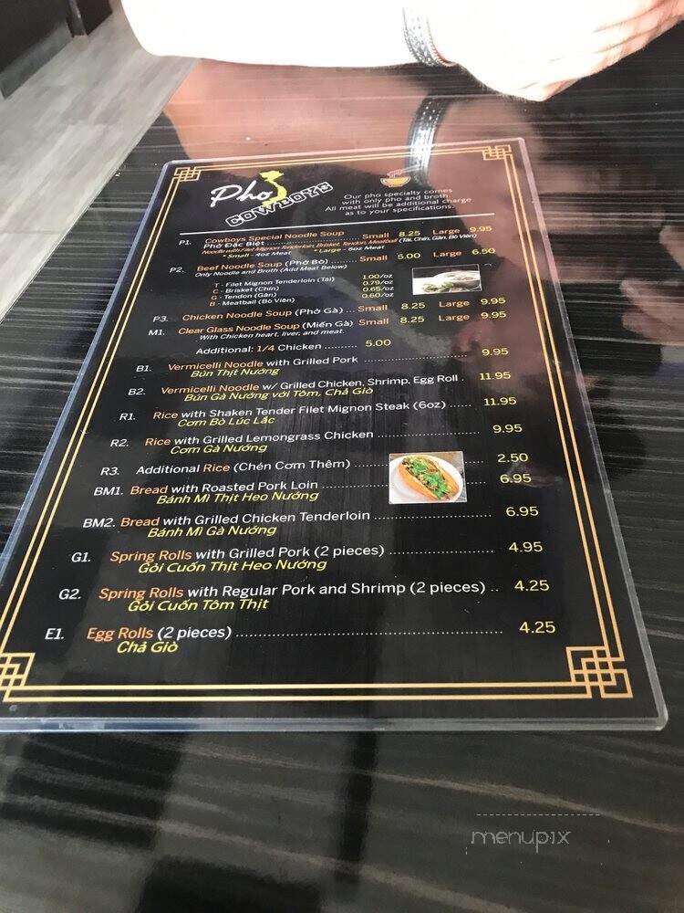 Pho Cowboys - Plano, TX menu_pic