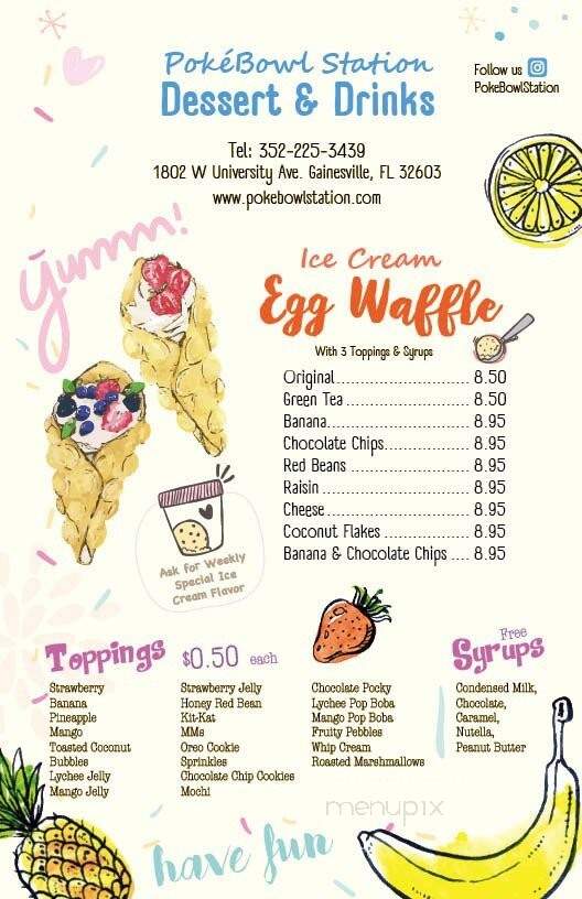 Pokebowl Station - Gainesville, FL menu_pic