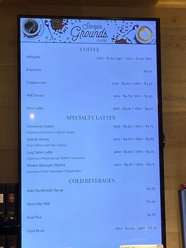 Stompin' Grounds - Nashville, TN menu_pic