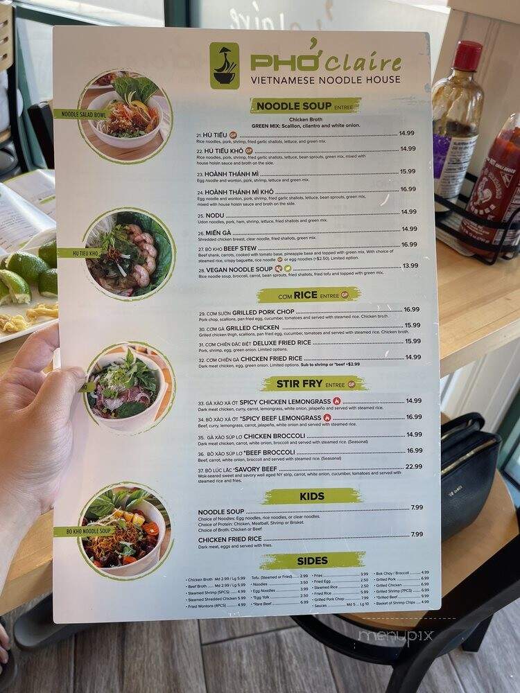 Pho Claire - Myrtle Beach, SC menu_pic
