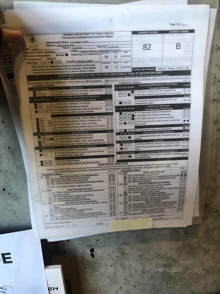 101 Bagel Cafe - Duluth, GA menu_pic
