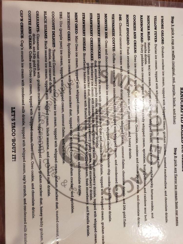 Sweet Rolled Tacos - Huntington Beach, CA menu_pic