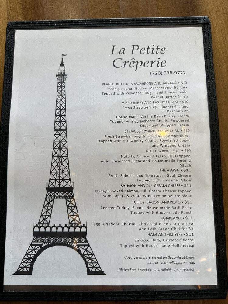 La Petite Creperie - Parker, CO menu_pic