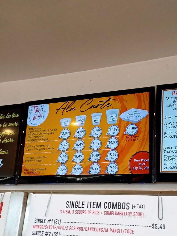Titas of Manila Filipino Kitchen - West Covina, CA menu_pic