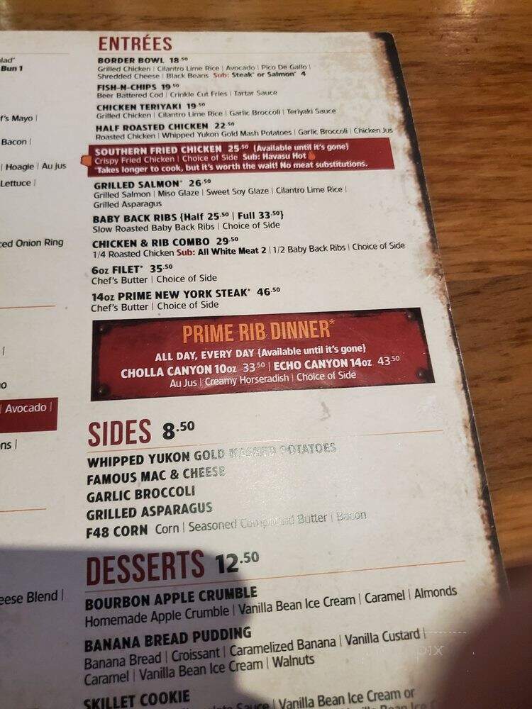 Famous 48 - Scottsdale, AZ menu_pic