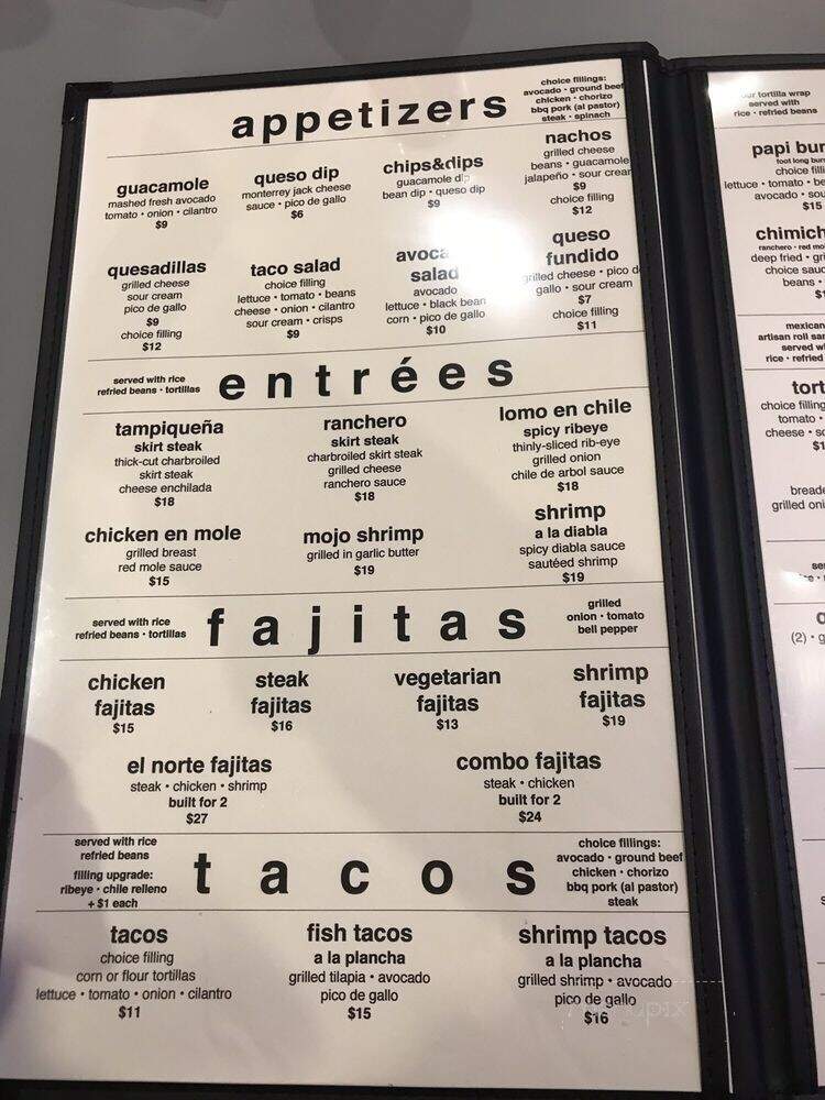 Tacos el norte - Lake Bluff, IL menu_pic