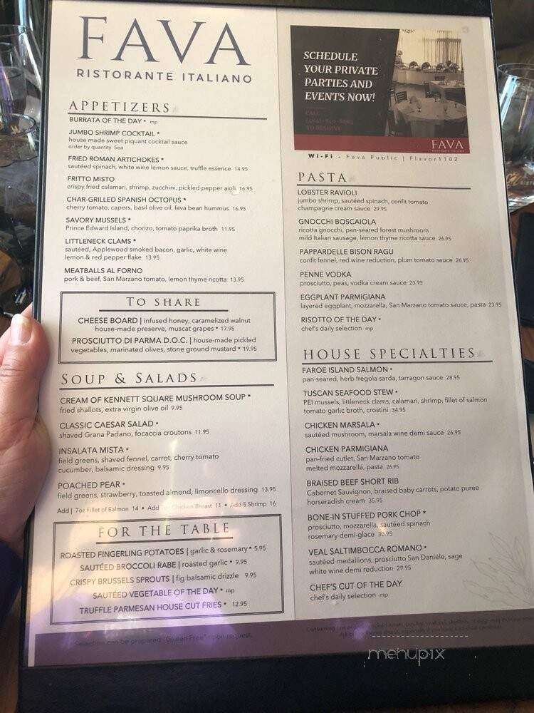 La Fava Italian Wine Bar - Glen Mills, PA menu_pic