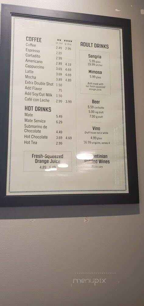 Maria Empanada - Denver, CO menu_pic