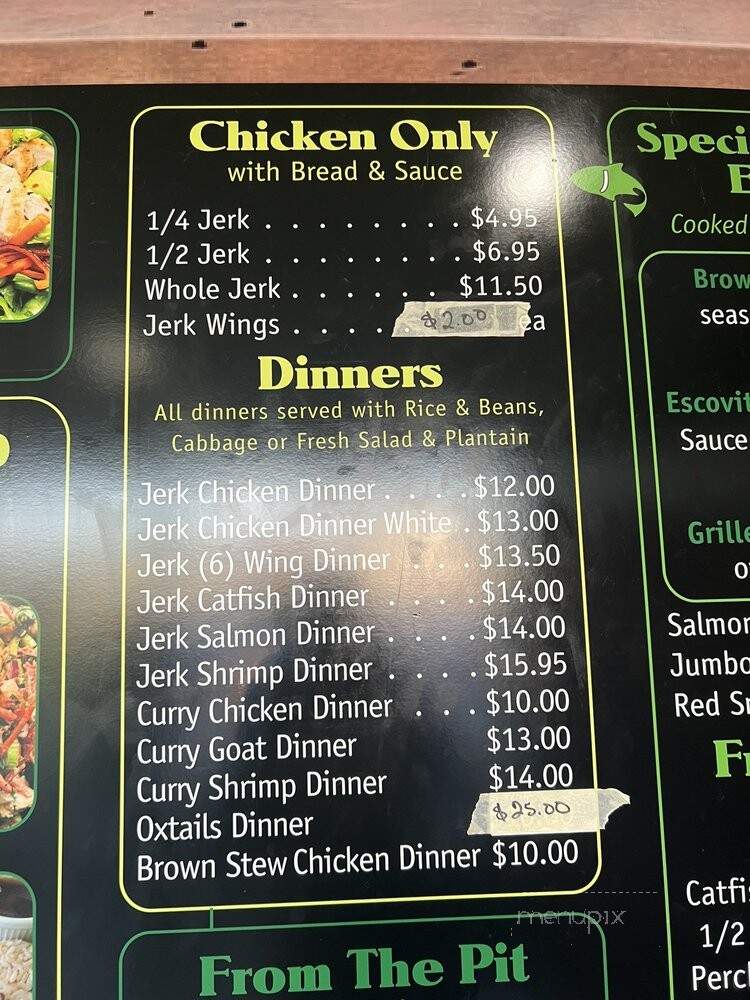 Jamrock BBQ Jerk - Naperville, IL menu_pic