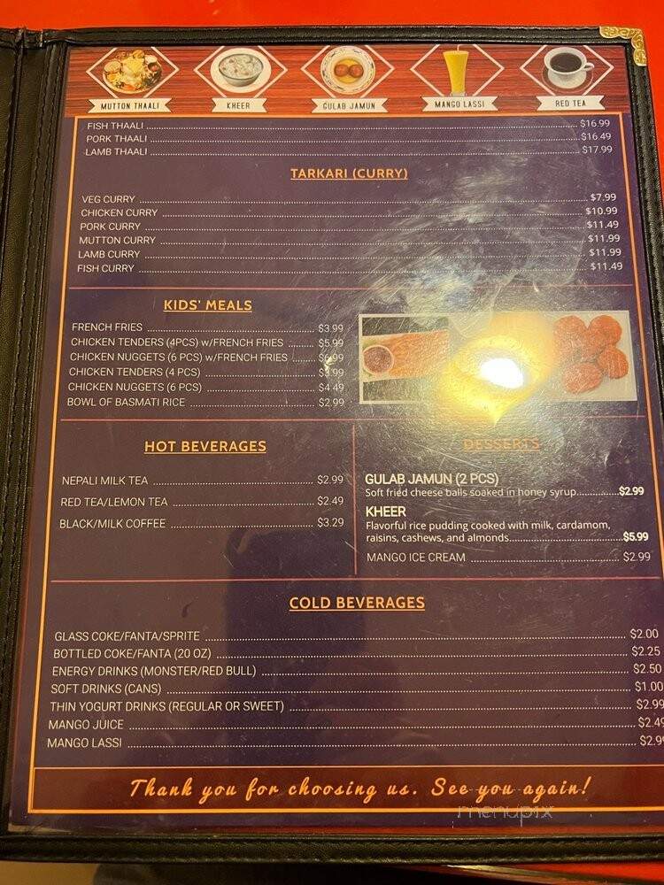 Everest Kitchen - Pittsburgh, PA menu_pic