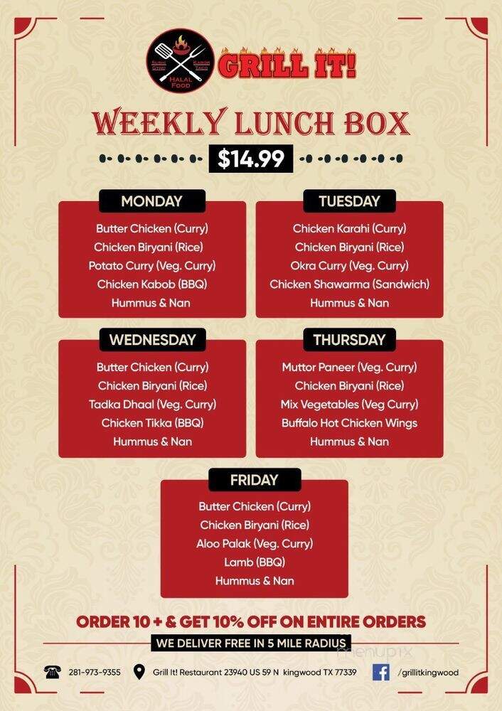 Grill It! - Kingwood, TX menu_pic