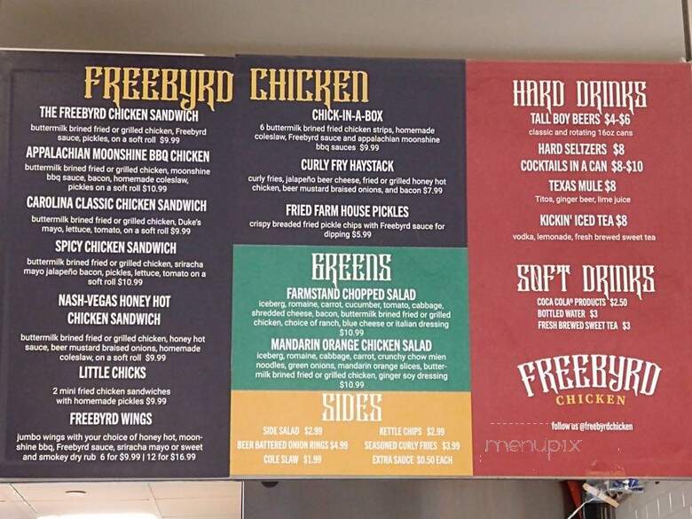 Freebyrd Chicken - Philadelphia, PA menu_pic