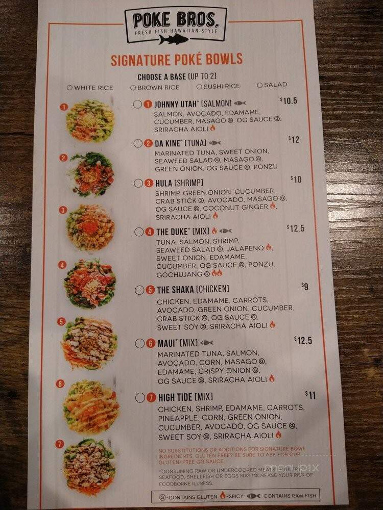 Poke Bros - Mooresville, NC menu_pic