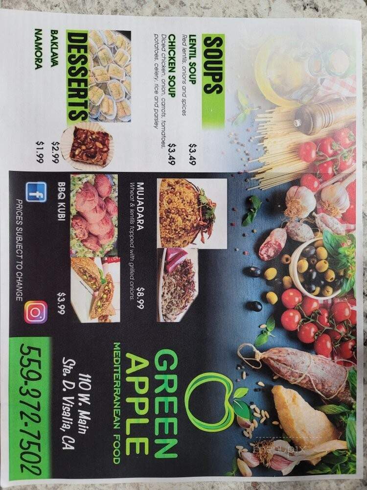Green Apple Market - Visalia, CA menu_pic