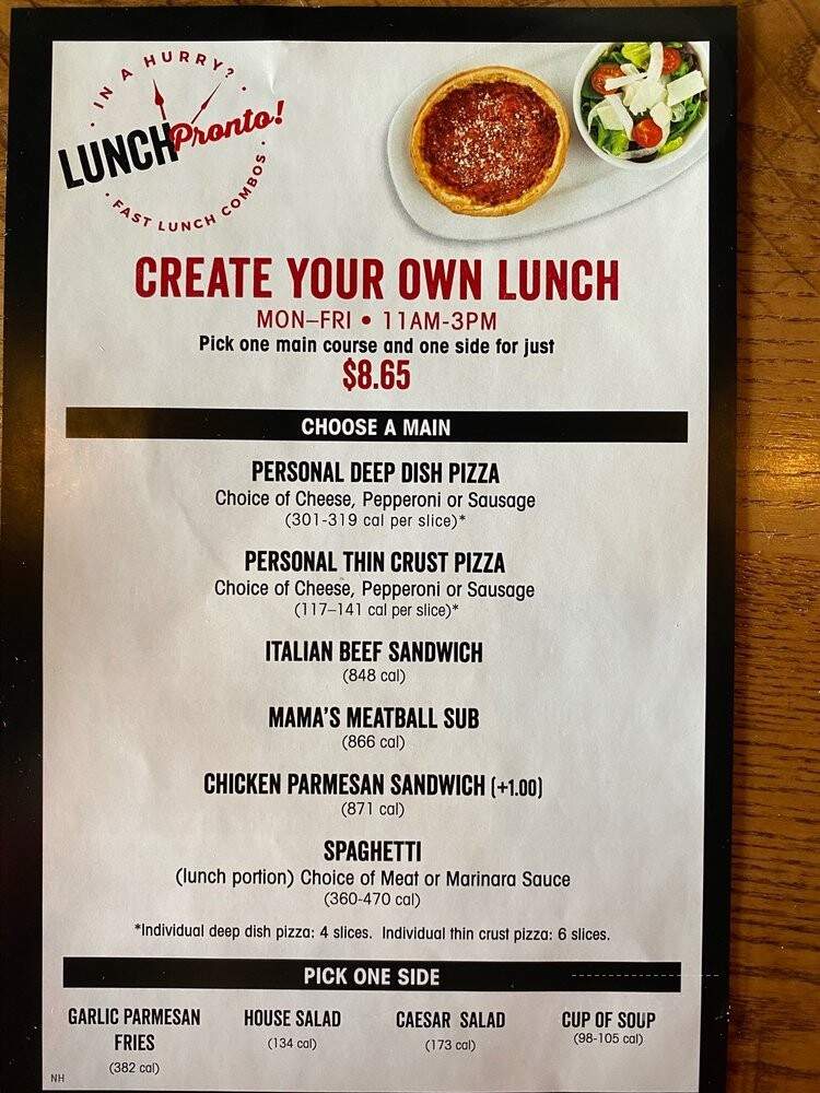 Giordano's - Beavercreek, OH menu_pic