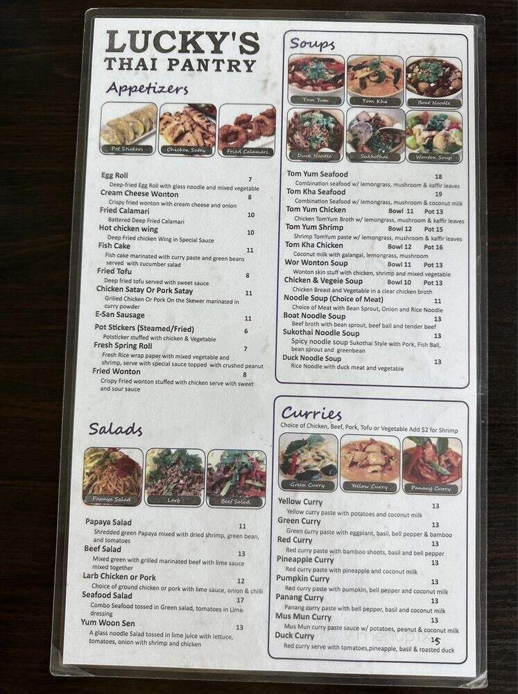Lucky's Thai Pantry - Orange, CA menu_pic