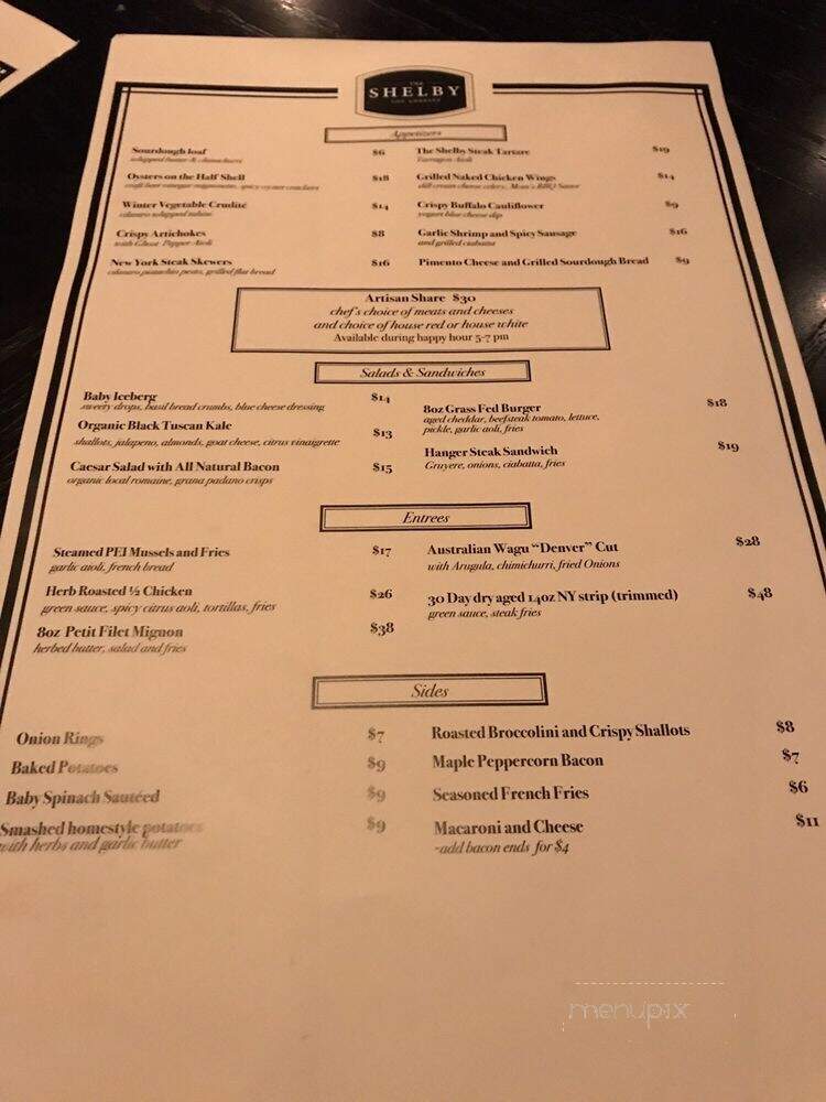 The Shelby - Los Angeles, CA menu_pic